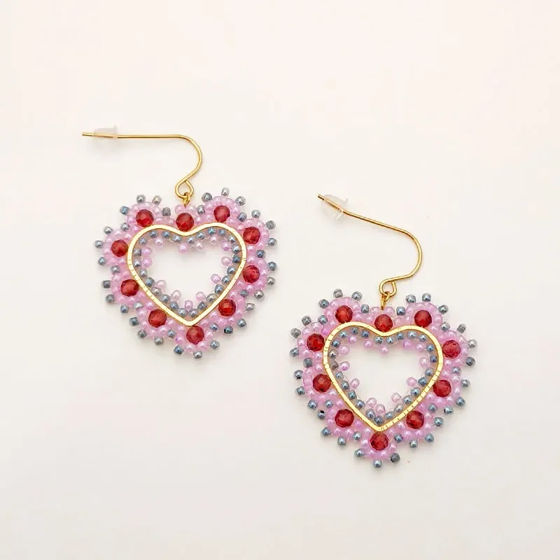 2025 Handmade Bead Earring Heart Natural stone Originality Graph Hand knitting Bohemia Beaded earrings for Women
2025 Handmade Bead Earring Heart Natural stone Originality Graph Hand knitting Bohemia Beaded earrings for Women