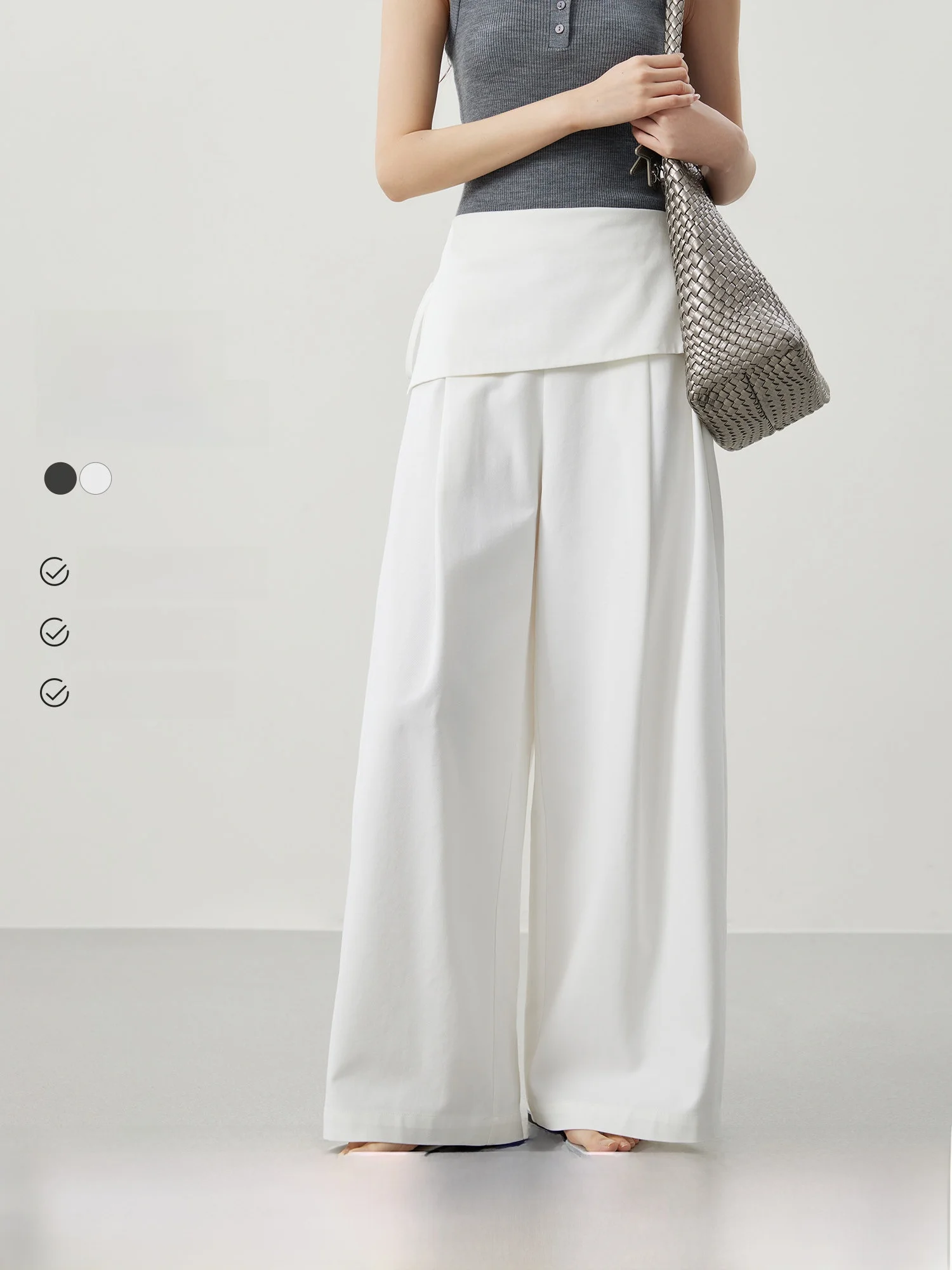 Zen Inspired Cold Sensation Wide Leg Pants One-Piece Pleated White Casual Pants Women's Spring 2026 High Waist Cotton Blend L...
Zen Inspired Cold Sensation Wide Leg Pants One-Piece Pleated White Casual Pants Women's Spring 2026 High Waist Cotton Blend L...