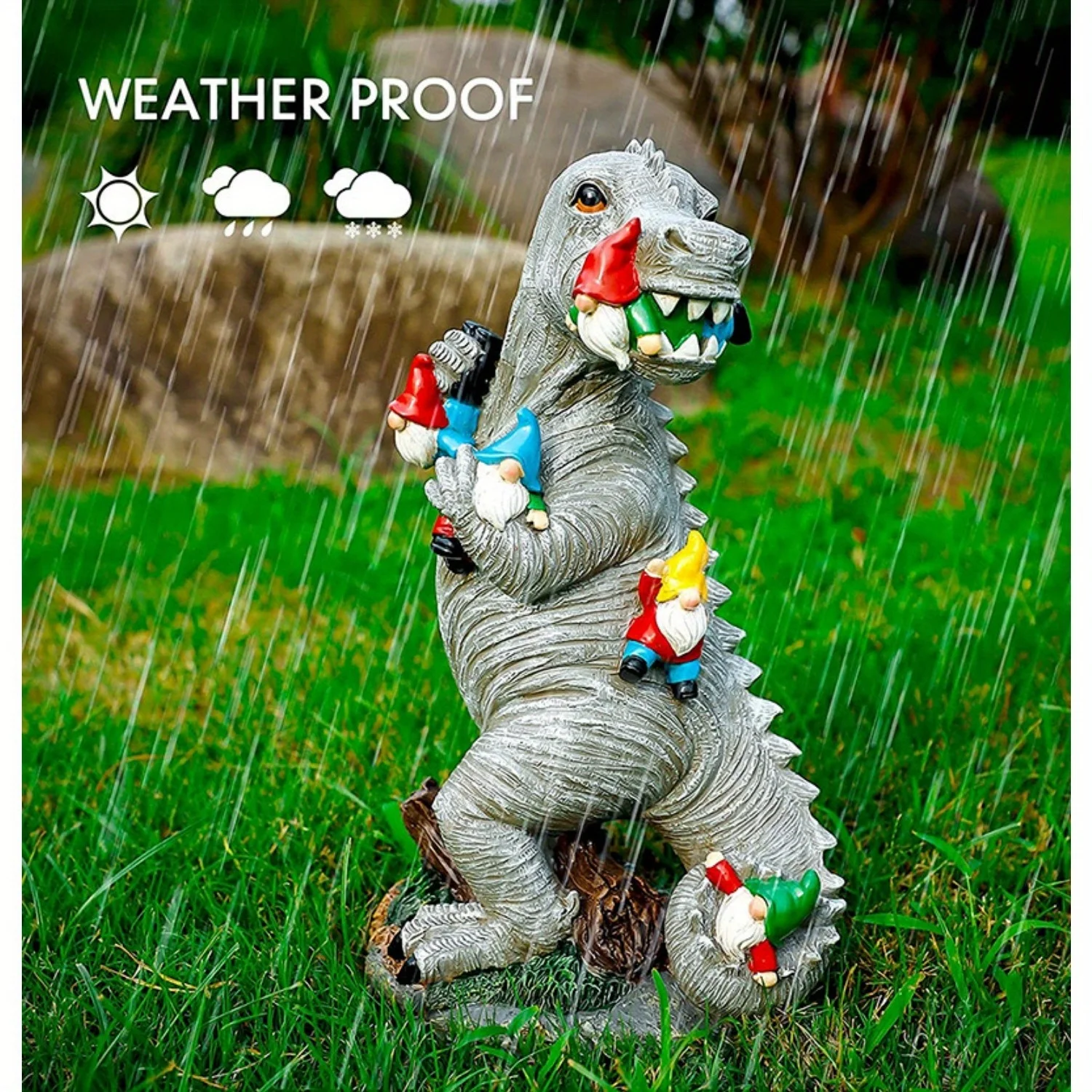 Dinosaur Eating Dwarf Outdoor Garden Decoration, Miniature Dinosaur Statue Housewarming Garden Gifts
Dinosaur Eating Dwarf Outdoor Garden Decoration, Miniature Dinosaur Statue Housewarming Garden Gifts