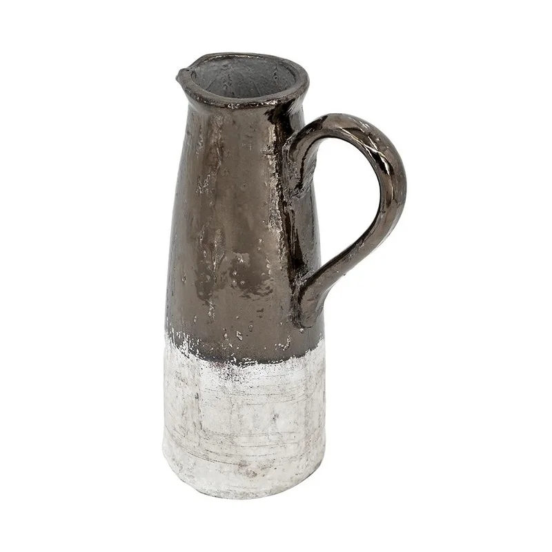 Antique Brown and White Terracotta Pitcher 8.86 x 5.71 x 14.37 Inch
Antique Brown and White Terracotta Pitcher 8.86 x 5.71 x 14.37 Inch