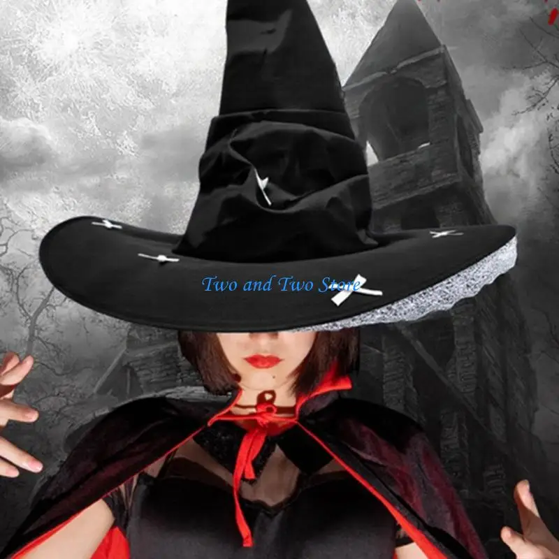 HX6F Gothic Lace Trimmed Witch Hat with Ribbon Bowknot Decors for Costume Parties and Cosplay Event Gathering Headwear
HX6F Gothic Lace Trimmed Witch Hat with Ribbon Bowknot Decors for Costume Parties and Cosplay Event Gathering Headwear