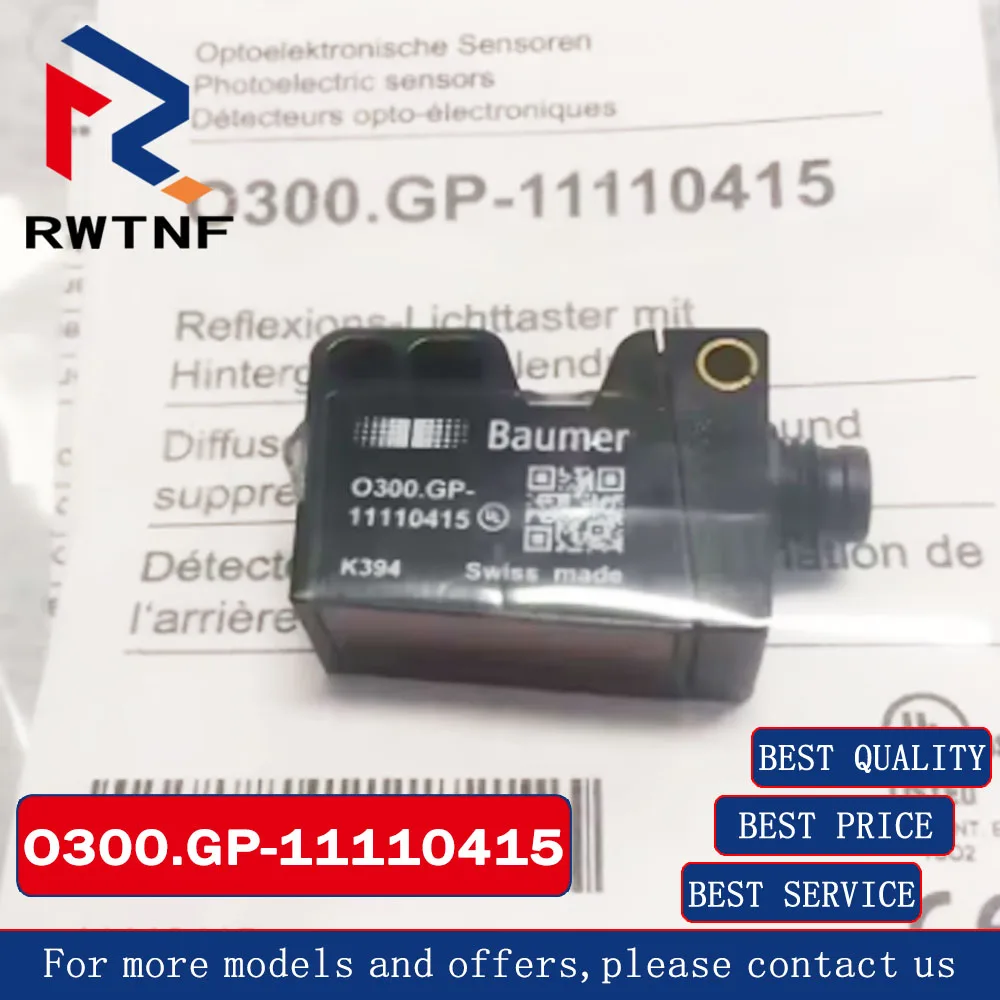 Brand New Genuine O300.GP-11110415 BAUMER Diffuse photoelectric sensor
Brand New Genuine O300.GP-11110415 BAUMER Diffuse photoelectric sensor