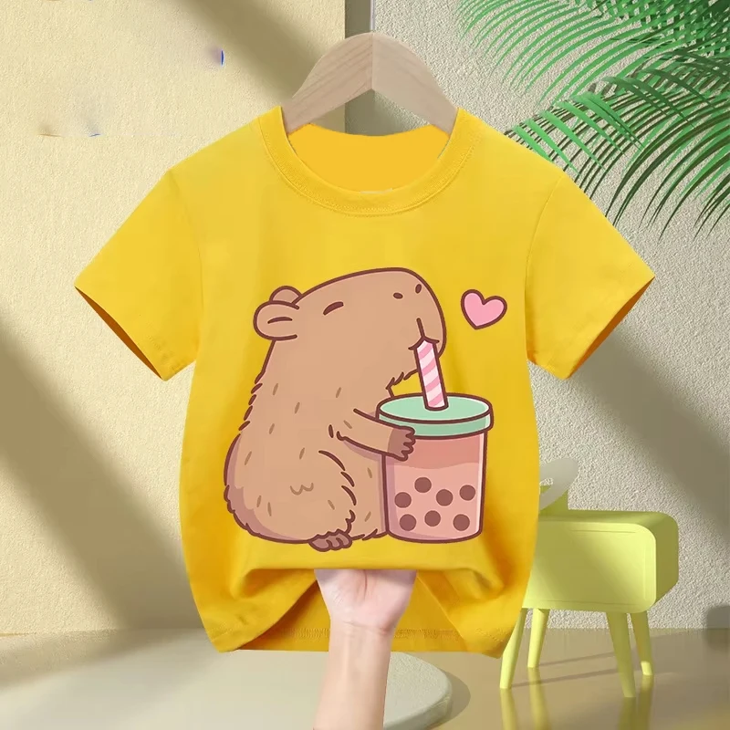 Cute Capybara Loves Bubble Tea Kid Tshirt print Women Men T-Shirt Summer Children short-sleeved casual tops Men Clothing Tshirt
Cute Capybara Loves Bubble Tea Kid Tshirt print Women Men T-Shirt Summer Children short-sleeved casual tops Men Clothing Tshirt