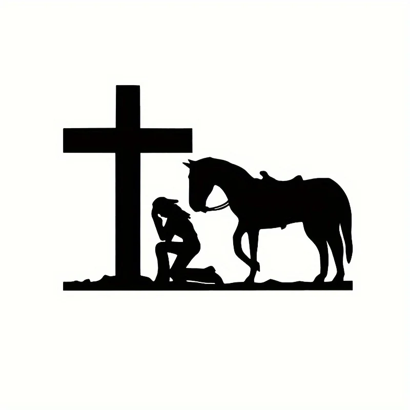 1PC Cowgirl & Horse Praying at Cross Vinyl Sticker, Waterproof Decal for Cars Trucks Laptops Wall Art Decor
1PC Cowgirl & Horse Praying at Cross Vinyl Sticker, Waterproof Decal for Cars Trucks Laptops Wall Art Decor