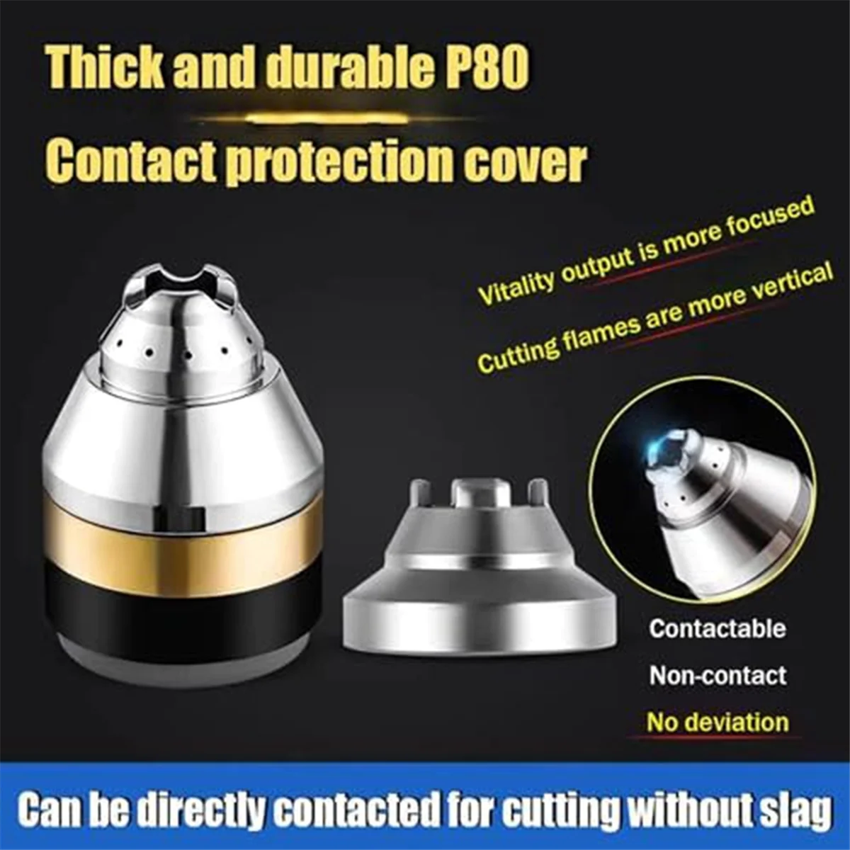 ABNP P80 Plasma Cutting Nozzle Protective Cover, Plasma Cutter Tips Electrodes Cover, Contactable Protective Cover (2Pcs)
ABNP P80 Plasma Cutting Nozzle Protective Cover, Plasma Cutter Tips Electrodes Cover, Contactable Protective Cover (2Pcs)