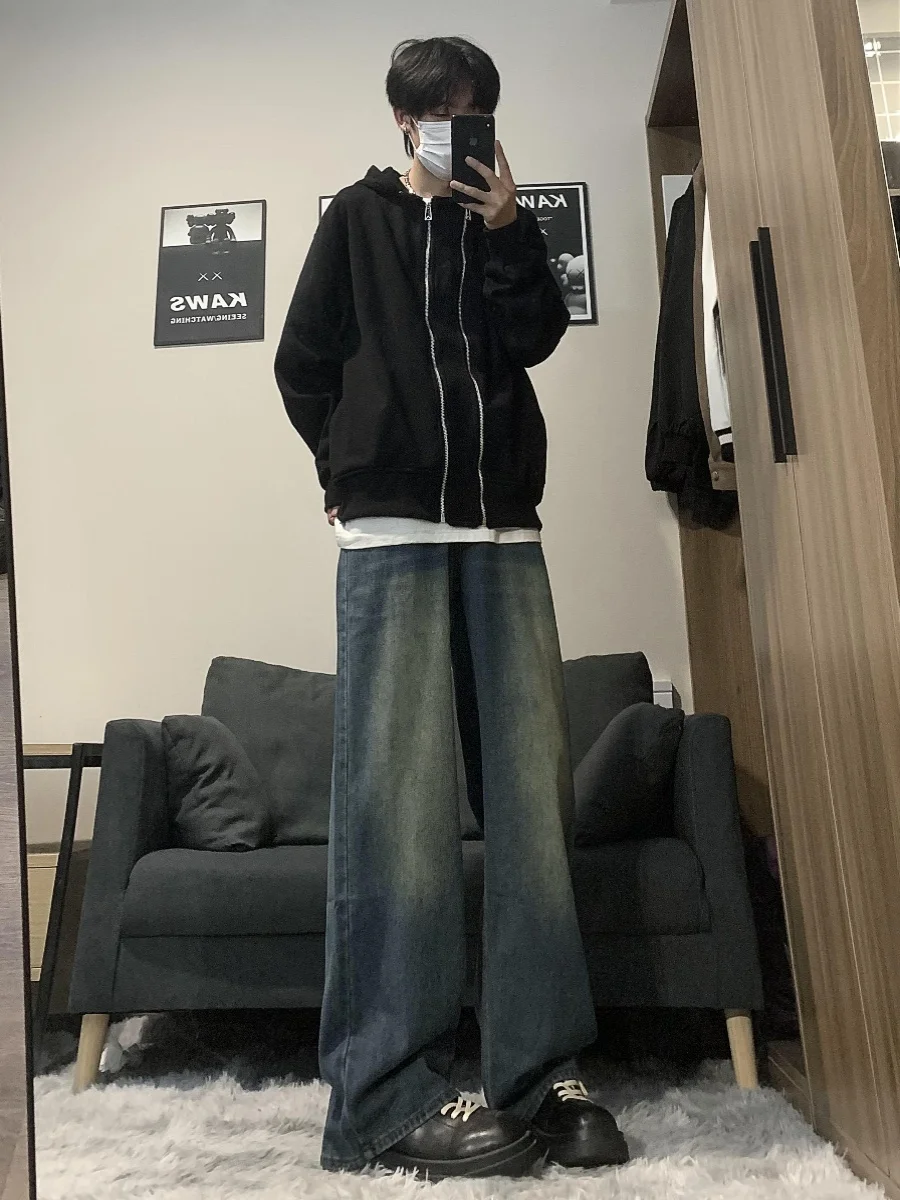 Мужские джинсы в стиле ретро, темно-синие, весенне-осенние, свободные, прямые, в американском стиле, оверсайз, износостойкие, с высокой талией, длинные брюки
Мужские джинсы в стиле ретро, темно-синие, весенне-осенние, свободные, прямые, в американском стиле, оверсайз, износостойкие, с высокой талией, длинные брюки