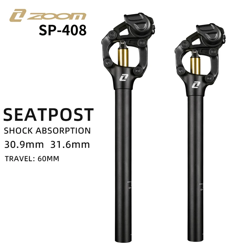 ZOOM Bicycle shock absorber Seatpost 30.9mm 31.6mm aluminum alloy 60mm travel XC off-road bicycle Mtb shock absorber seat tube
ZOOM Bicycle shock absorber Seatpost 30.9mm 31.6mm aluminum alloy 60mm travel XC off-road bicycle Mtb shock absorber seat tube