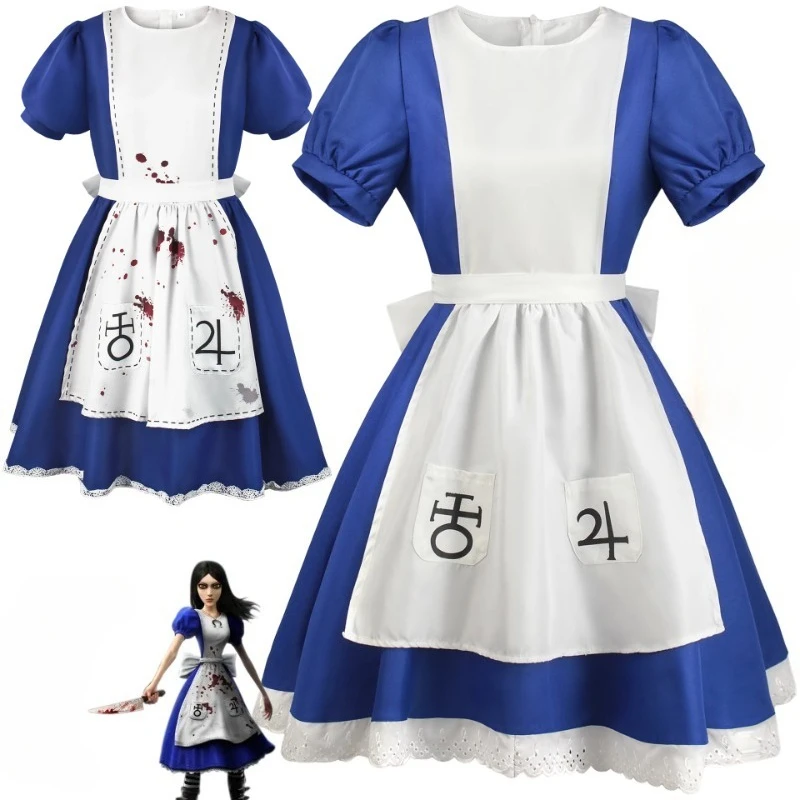 Anime Alice Princess Dress Maid Apron Dress Game Madness Returns Alice Cosplay Costume For Women Girls Halloween Party
Anime Alice Princess Dress Maid Apron Dress Game Madness Returns Alice Cosplay Costume For Women Girls Halloween Party
