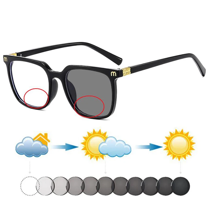 New Fashion Women Square Photochromic Bifocal Reading Sunglasses Men Retro Hyperopia Dark Glasses Shades Spectacles Travel
New Fashion Women Square Photochromic Bifocal Reading Sunglasses Men Retro Hyperopia Dark Glasses Shades Spectacles Travel
