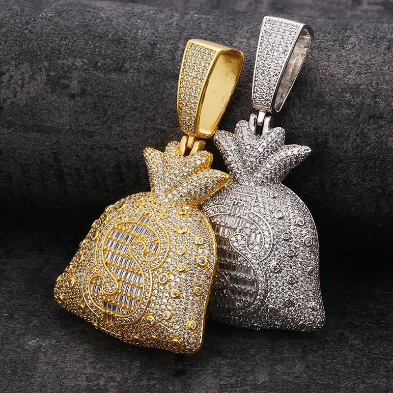 LYEE CYEE Iced Out Mosaic-set CZ “Money Bag” dollar pendant the perfect gift for Father Boy Friends Hip Hop Bling Rapper Jewelry
LYEE CYEE Iced Out Mosaic-set CZ “Money Bag” dollar pendant the perfect gift for Father Boy Friends Hip Hop Bling Rapper Jewelry
