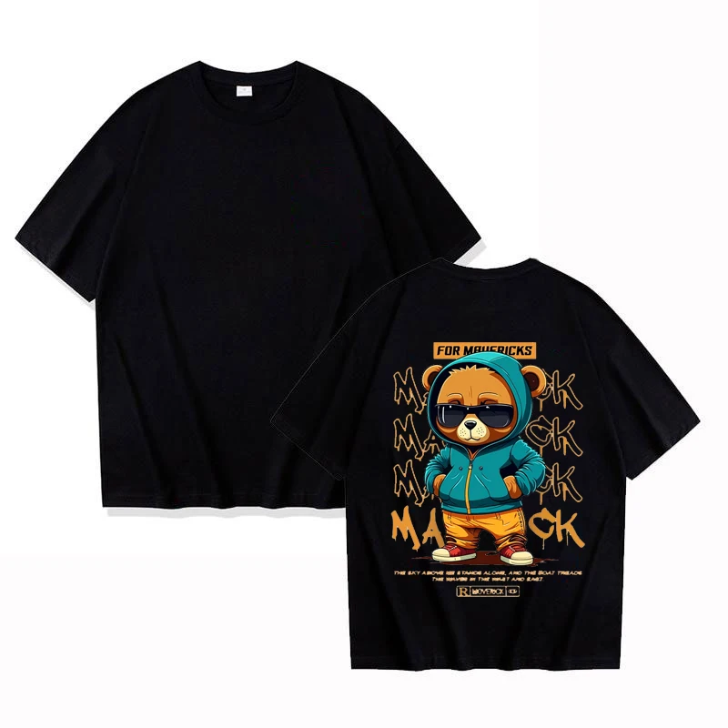 Fashion Bear Pattern Printed Men's T Shirt Round Neck Loose Cartoon Tops Breathable Comfortable Casual Oversized Women Clothing
Fashion Bear Pattern Printed Men's T Shirt Round Neck Loose Cartoon Tops Breathable Comfortable Casual Oversized Women Clothing