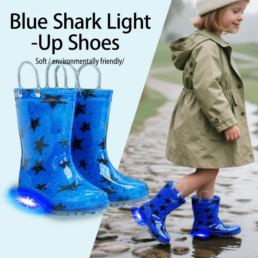 Children's pentagonal star shaped baby rain shoes, waterproof, anti slip, good resilience, suitable for outdoor play rain shoes 
Children's pentagonal star shaped baby rain shoes, waterproof, anti slip, good resilience, suitable for outdoor play rain shoes