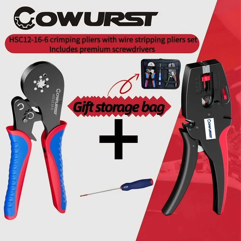 European style tubular terminal crimping pliers 16-6 with wire stripping tool kit electrician's labor-saving tool pliers
European style tubular terminal crimping pliers 16-6 with wire stripping tool kit electrician's labor-saving tool pliers