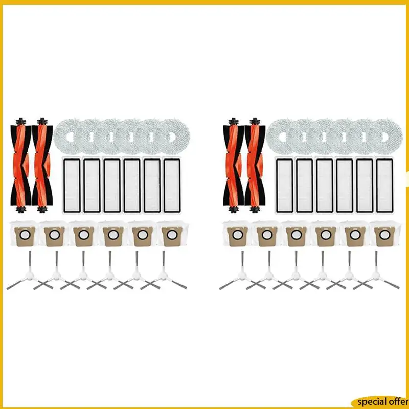 A61I 2 комплекта для робота-пылесоса Xiaomi X20 +/X20 Plus, запасные части, аксессуары, основная боковая щетка, фильтр Hepa, швабра, тканевый мешок для пыли
A61I 2 комплекта для робота-пылесоса Xiaomi X20 +/X20 Plus, запасные части, аксессуары, основная боковая щетка, фильтр Hepa, швабра, тканевый мешок для пыли