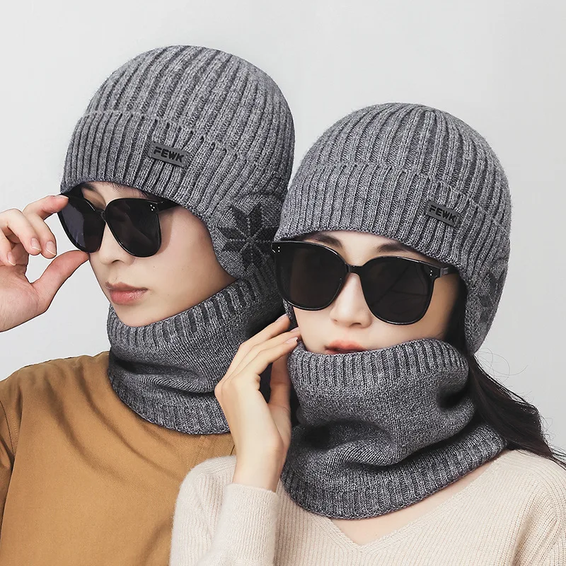 FEWK Original Velvet Knitted Hat Scarf Two-piece Set Men Women High Elasticity Warm Ear Protection Cap Soft Smooth Scarf
FEWK Original Velvet Knitted Hat Scarf Two-piece Set Men Women High Elasticity Warm Ear Protection Cap Soft Smooth Scarf