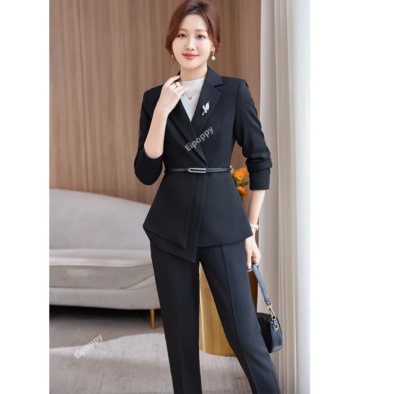Elegant Women 2 Piece Set 2024 New in Black Green Pink Belt Blazer + Pant Suit Fashion Office Ladies Business Formal Pant Sets
Elegant Women 2 Piece Set 2024 New in Black Green Pink Belt Blazer + Pant Suit Fashion Office Ladies Business Formal Pant Sets