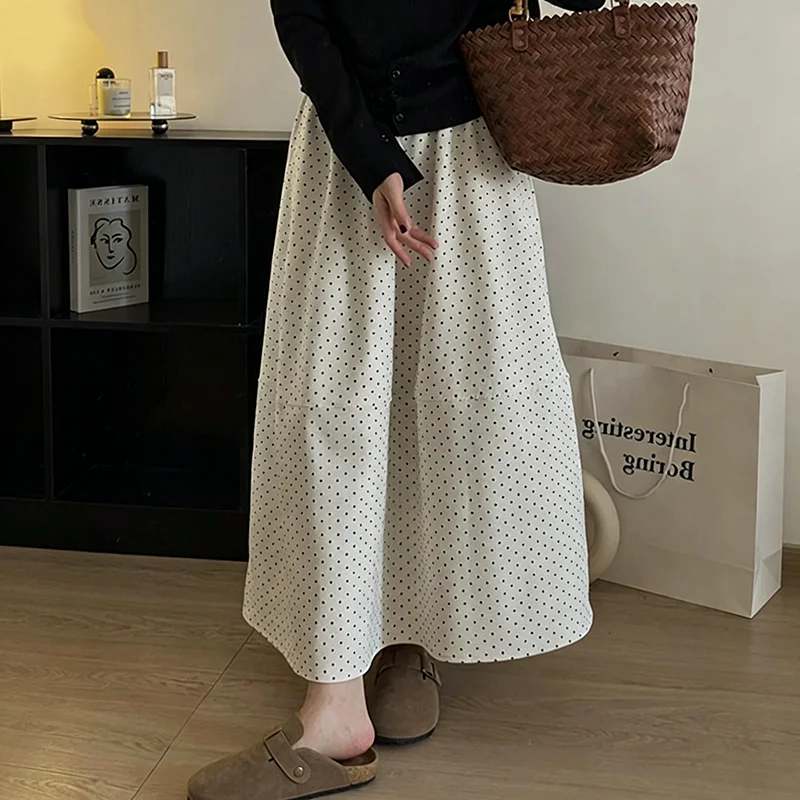 Women's Polka Dots Midi Skirts Fashion High Waist A-Line Casual Summer Skirts for Women Korean Style Clothes Female Streetwear
Women's Polka Dots Midi Skirts Fashion High Waist A-Line Casual Summer Skirts for Women Korean Style Clothes Female Streetwear