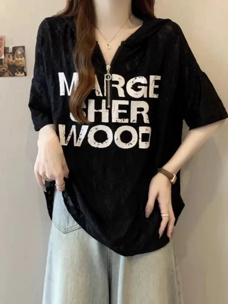plus Size 300 Pounds Lace Design Simplest Style Women's Summer Loose Lazy T-Shirt Ultra-Lightweight UV Protection Top
plus Size 300 Pounds Lace Design Simplest Style Women's Summer Loose Lazy T-Shirt Ultra-Lightweight UV Protection Top