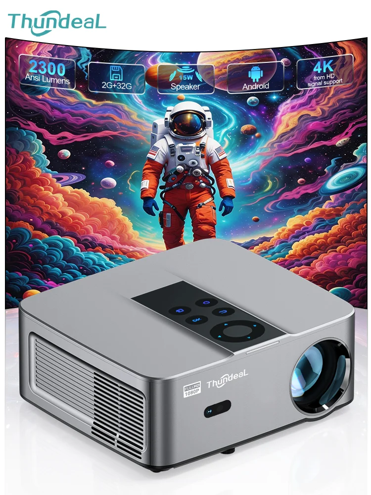 ThundeaL 1080P Projector TD98 Mini WiFi Android Portable Full HD Projector TD98Mini 4K Video Home Theater Movie Cinema Beamer
ThundeaL 1080P Projector TD98 Mini WiFi Android Portable Full HD Projector TD98Mini 4K Video Home Theater Movie Cinema Beamer