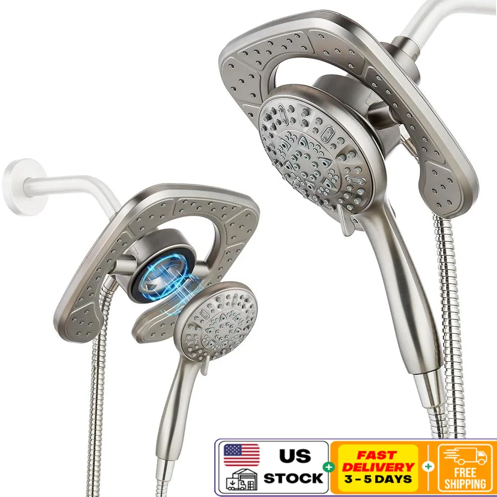 Magnetic Shower Head 5 Settings 2 in 1 Handheld Dual High Pressure Detachable System Water Outlet Modes Rain Spray Combo
Magnetic Shower Head 5 Settings 2 in 1 Handheld Dual High Pressure Detachable System Water Outlet Modes Rain Spray Combo