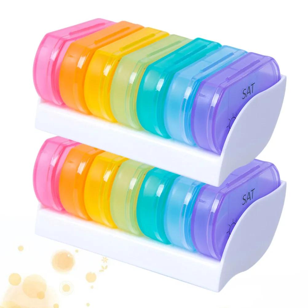 2Pcs Cute Travel Pill Organizer Mini Medicine Container 7 Vibrant Colors Daily Dose Planner Portable Compact Pill Case for Women
2Pcs Cute Travel Pill Organizer Mini Medicine Container 7 Vibrant Colors Daily Dose Planner Portable Compact Pill Case for Women