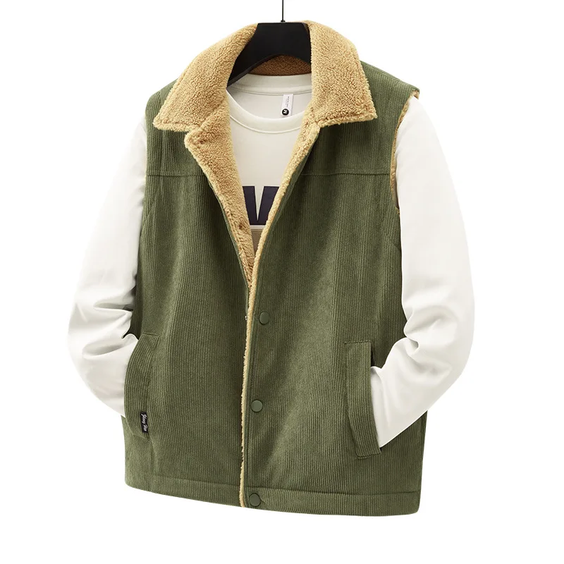 Male Loose Cardigan Jacket Vest Plus Size 6XL Autumn Winter Men Fleece Casual Sleeveless Vests Coat Man Cargo Thick Sherpa Vests
Male Loose Cardigan Jacket Vest Plus Size 6XL Autumn Winter Men Fleece Casual Sleeveless Vests Coat Man Cargo Thick Sherpa Vests