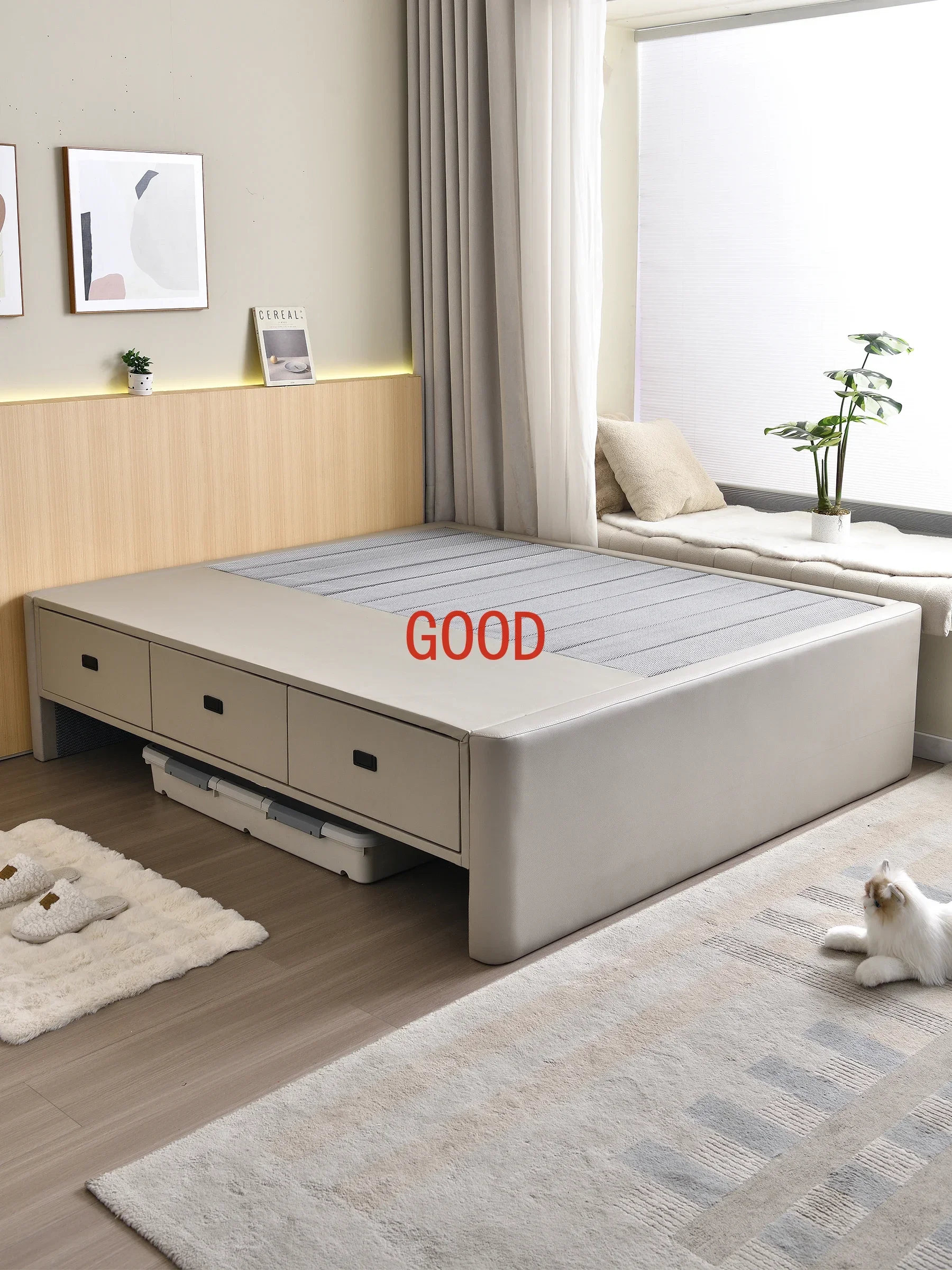 Без прикроватной татами, каркас кровати-скелета для хранения вещей
Без прикроватной татами, каркас кровати-скелета для хранения вещей