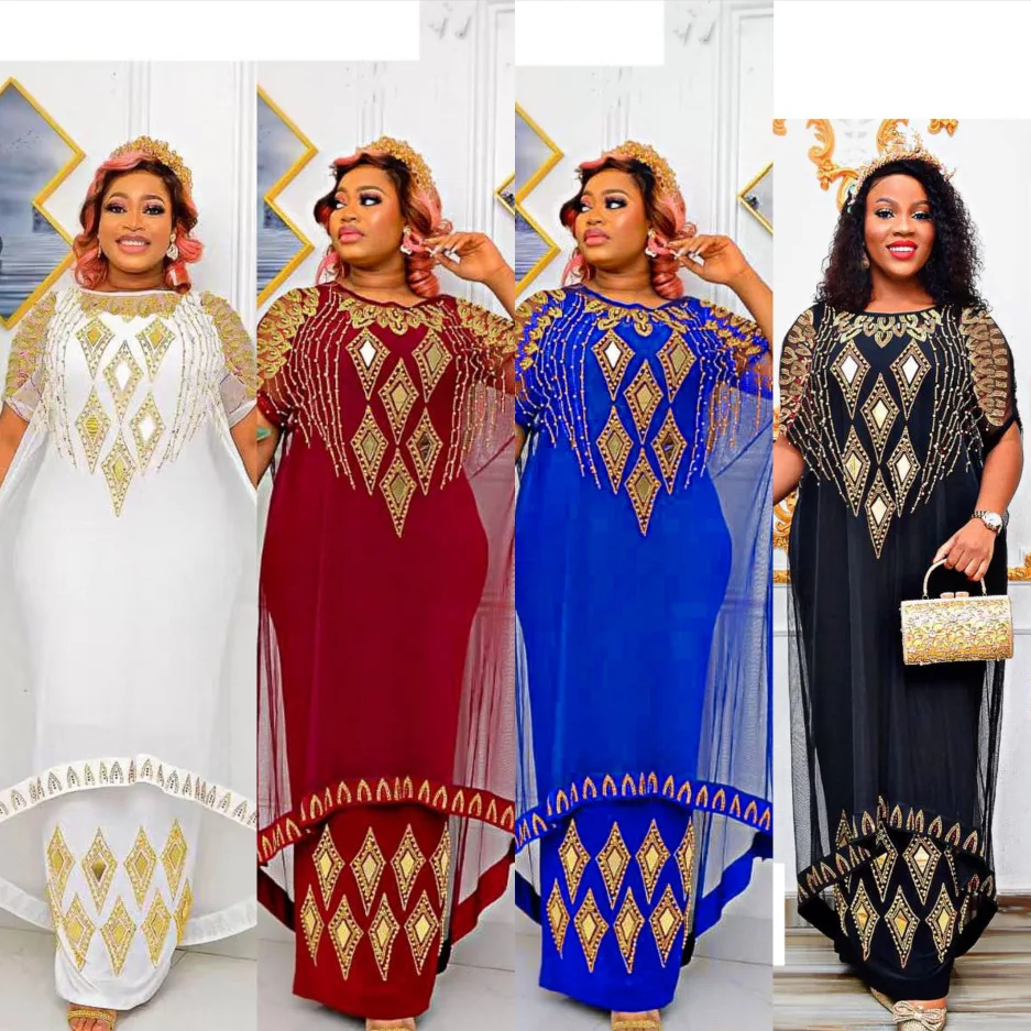 African Dresses for Women Spring Summer African Women Short Sleeve Blue Red Black White Polyester Long Dress Maxi Dress
African Dresses for Women Spring Summer African Women Short Sleeve Blue Red Black White Polyester Long Dress Maxi Dress