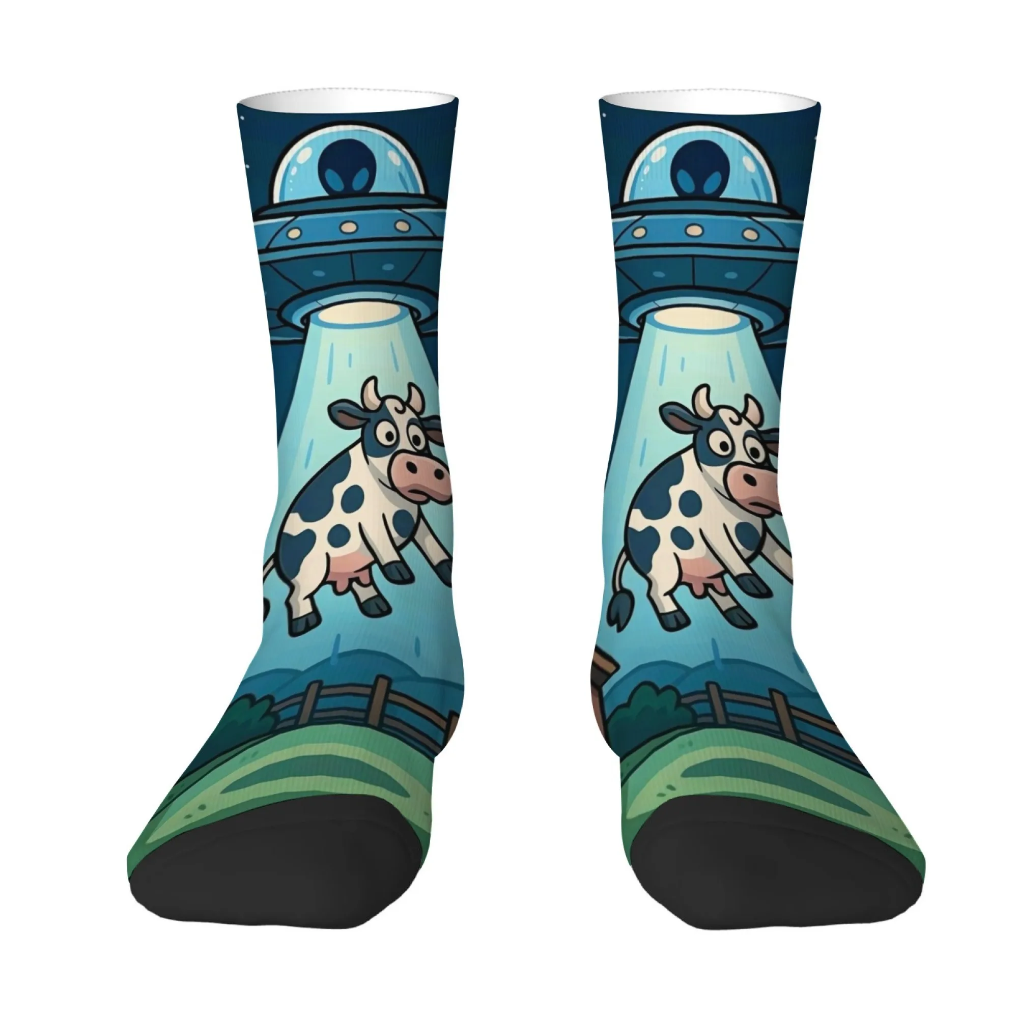 Novel and Quirky UFO Cow Print Men's Socks Comfortable and Breathable Socks Street Outdoor Sports Cycling Fun Socks Gift
Novel and Quirky UFO Cow Print Men's Socks Comfortable and Breathable Socks Street Outdoor Sports Cycling Fun Socks Gift