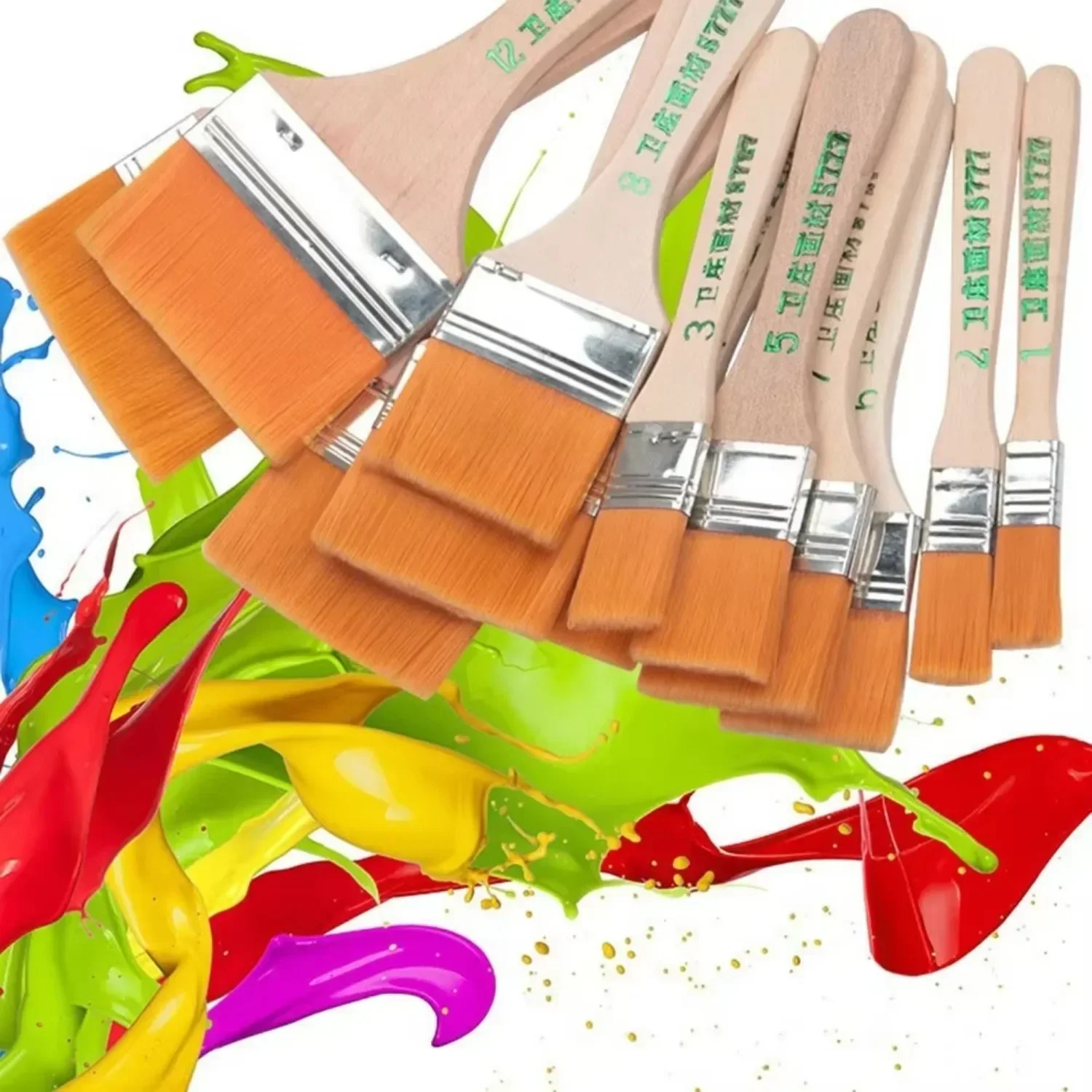 12pcs Nylon Paint Brush Set - High-Quality Synthetic Bristles for Acrylic, Oil, Watercolor, Drawing, and Art Supplies
12pcs Nylon Paint Brush Set - High-Quality Synthetic Bristles for Acrylic, Oil, Watercolor, Drawing, and Art Supplies