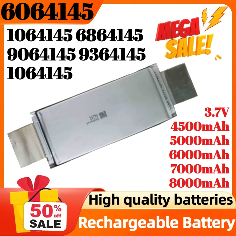 New 3.7V 6064145 1064145 6864145 9064145 9364145 1064145 60C for Emergency Start-up Power Supply/Aviation Model Battery Cells
New 3.7V 6064145 1064145 6864145 9064145 9364145 1064145 60C for Emergency Start-up Power Supply/Aviation Model Battery Cells
