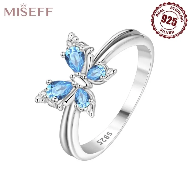 MISEFF Original 925 Sterling Silver Blue Butterfly Rings For Insect Series Luxury Jewelry Engagement Birthday Women Gifts
MISEFF Original 925 Sterling Silver Blue Butterfly Rings For Insect Series Luxury Jewelry Engagement Birthday Women Gifts