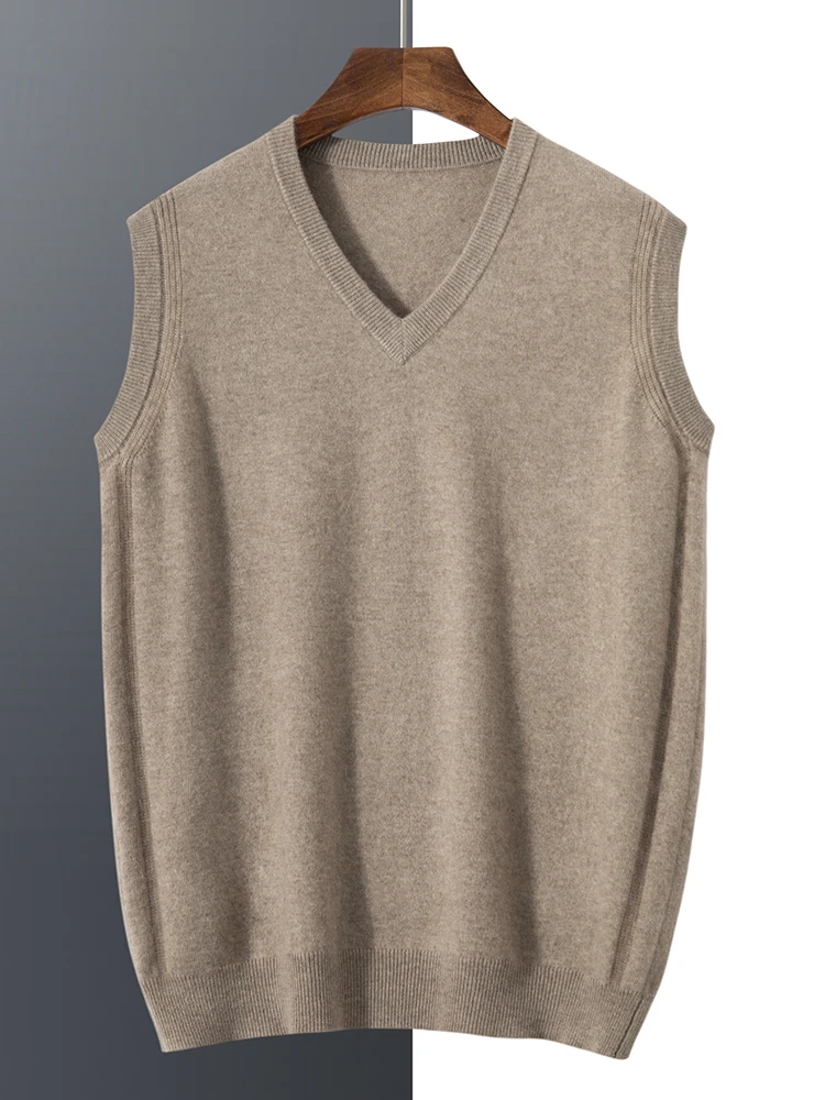 2024 High-grade Warm Knit Vest 100% Pure Cashmere Vest Spring/Autumn Men's V-neck Sleeveless Sweater Pure Color Waistcoat
2024 High-grade Warm Knit Vest 100% Pure Cashmere Vest Spring/Autumn Men's V-neck Sleeveless Sweater Pure Color Waistcoat
