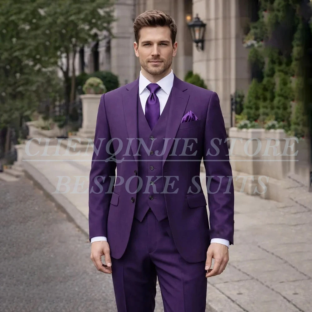 Fashion Business Men's Suits Elegant Regular Fit Blazer High Quality Single Breasted Notch Lapel 3 Piece Jacket Pants Vest Sets
Fashion Business Men's Suits Elegant Regular Fit Blazer High Quality Single Breasted Notch Lapel 3 Piece Jacket Pants Vest Sets