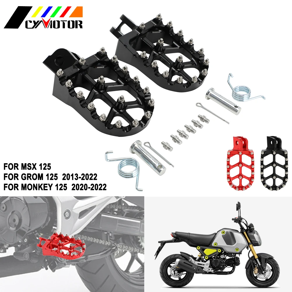 Motorcycle CNC Footrests Footpegs Foot Rests Pegs Pedals For HONDA MSX 125 GROM 125 2013-2024 MONKEY 125 2020-2024
Motorcycle CNC Footrests Footpegs Foot Rests Pegs Pedals For HONDA MSX 125 GROM 125 2013-2024 MONKEY 125 2020-2024