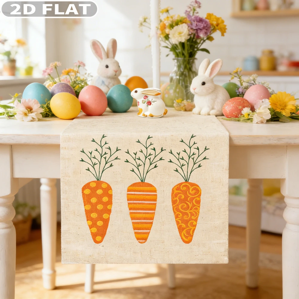 2D FLAT 1pc Easter Polyester Tablecovers, 30x183cm/12x72 Inch Easter Carrots Table Runner, Rustic Easter Carrot Tablecloth
2D FLAT 1pc Easter Polyester Tablecovers, 30x183cm/12x72 Inch Easter Carrots Table Runner, Rustic Easter Carrot Tablecloth