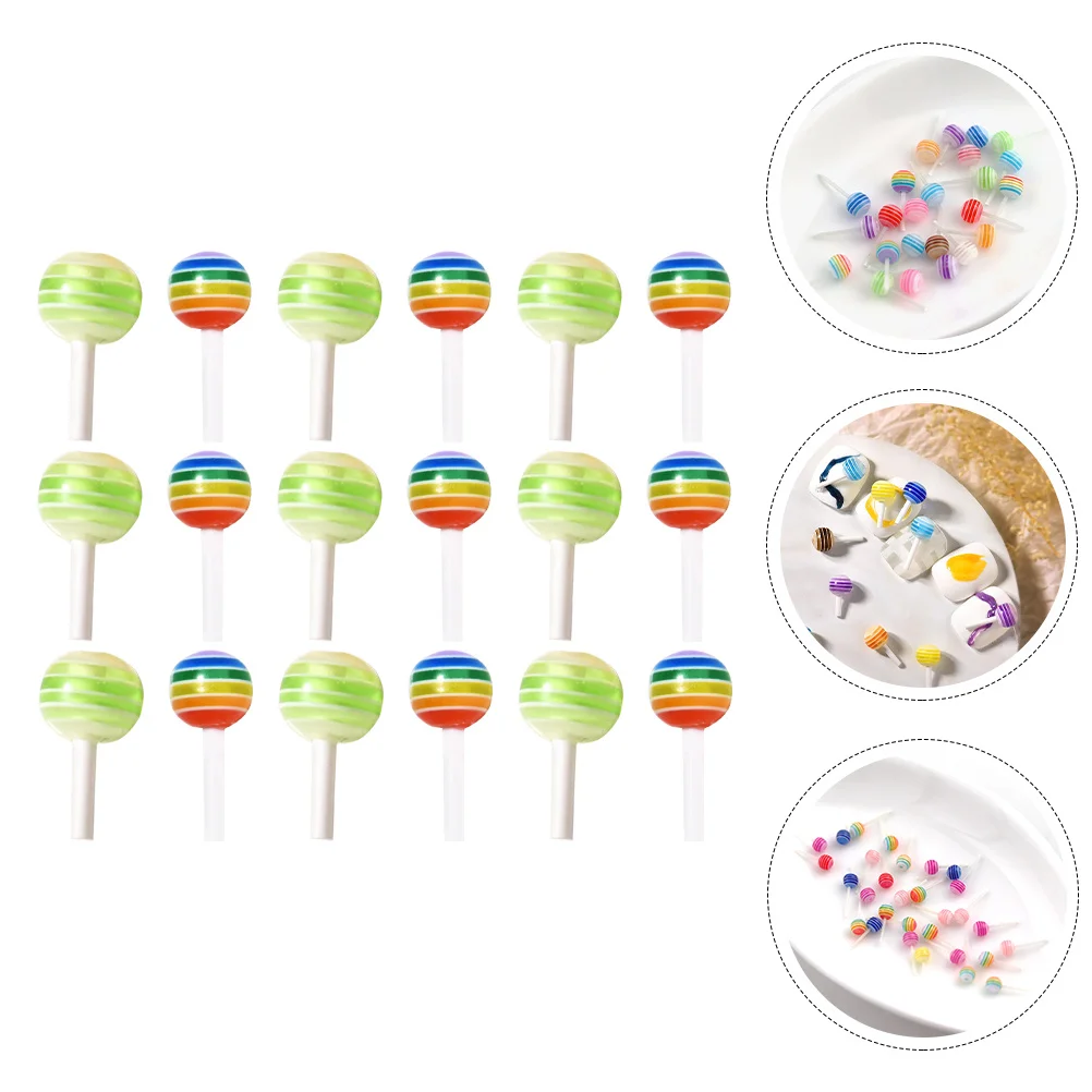 30Pcs Nail Art Decor Lollipop Shape Mini Manicure Accessory DIY Nail Decoration Radiant Fingernail Ornament Manicure Adornment 
30Pcs Nail Art Decor Lollipop Shape Mini Manicure Accessory DIY Nail Decoration Radiant Fingernail Ornament Manicure Adornment