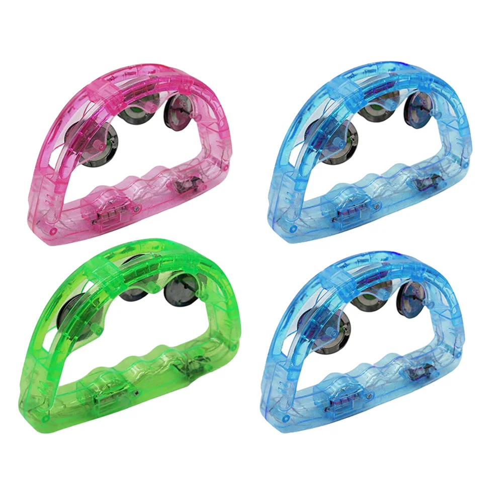 4 Pcs LED Luminous Tambourine Lights Panderos Musical Instrument Christmas with Kids Flash Child
4 Pcs LED Luminous Tambourine Lights Panderos Musical Instrument Christmas with Kids Flash Child
