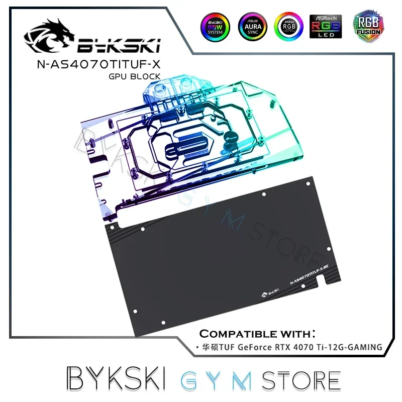 Блок графического процессора Bykski для игровой видеокарты ASUS TUF RTX 4070Ti 12G, радиатор водяного охлаждения VGA ARGB 5 В 12 В N-AS4070TITUF-X
Блок графического процессора Bykski для игровой видеокарты ASUS TUF RTX 4070Ti 12G, радиатор водяного охлаждения VGA ARGB 5 В 12 В N-AS4070TITUF-X