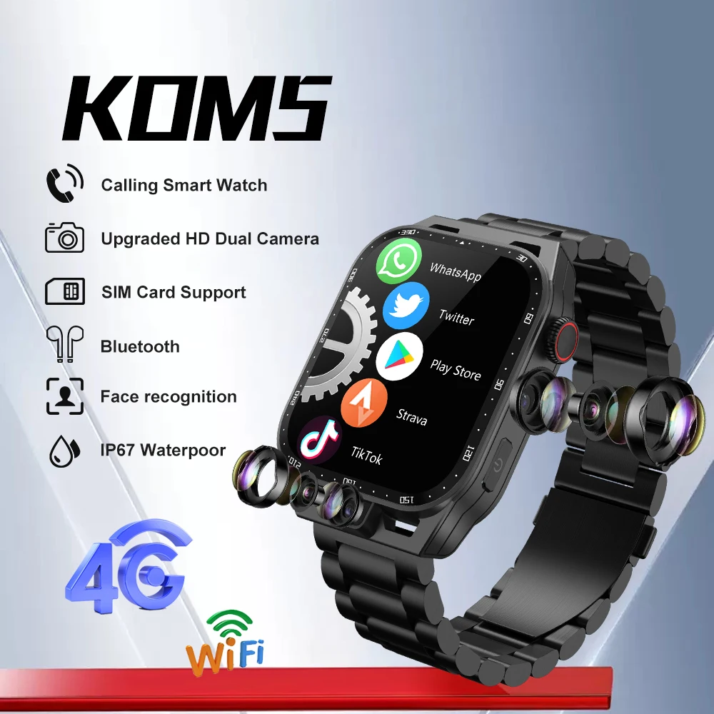 Умные часы Xueseven KOM5 4G SIM BT Вызовите Google Play WiFi GPS Спорт Фитнес сердечный ритм Женщины IP67 Android Умные часы 2024
Умные часы Xueseven KOM5 4G SIM BT Вызовите Google Play WiFi GPS Спорт Фитнес сердечный ритм Женщины IP67 Android Умные часы 2024