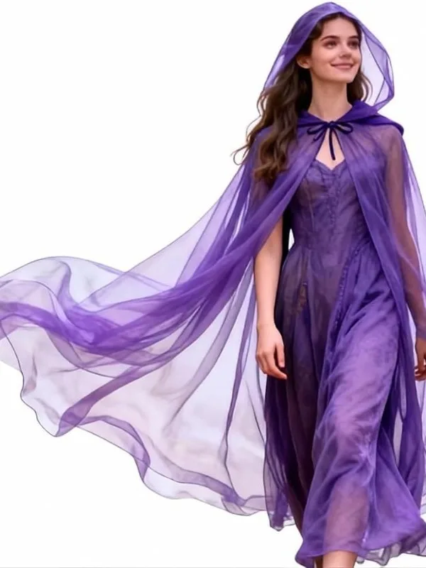 Halloween Double Layered Mesh Cape with Hood Stage Performance Outerwear Witch Costume New Arrival for Women
Halloween Double Layered Mesh Cape with Hood Stage Performance Outerwear Witch Costume New Arrival for Women