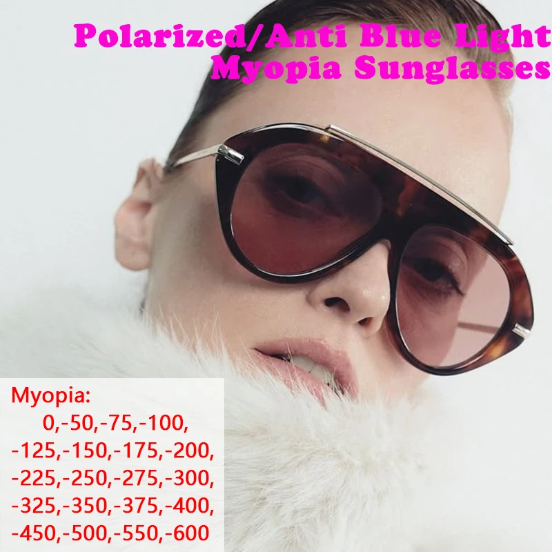 New Fashion Women Large Pilot Polarized Myopia Glasses Men Anti Blue Ray Nearsighted Spectacles Ladies Girls Sunnies 0~-6 Custom
New Fashion Women Large Pilot Polarized Myopia Glasses Men Anti Blue Ray Nearsighted Spectacles Ladies Girls Sunnies 0~-6 Custom