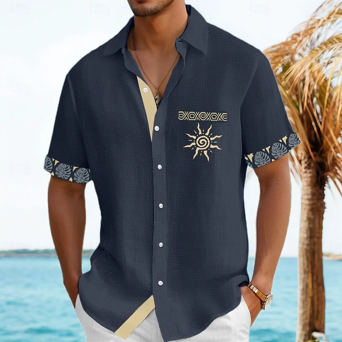Hawaiian Men's Retro Short Sleeve Shirt Geometric Pattern Print Men's Button Pocket Short Sleeve Shirt Plus Size
Hawaiian Men's Retro Short Sleeve Shirt Geometric Pattern Print Men's Button Pocket Short Sleeve Shirt Plus Size