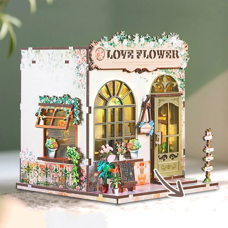 DIY Love Flower Casa Wooden Miniature Model Kit 3D Puzzle Doll Houses With Furniture Dollhouse for Friends Birthday Gifts
DIY Love Flower Casa Wooden Miniature Model Kit 3D Puzzle Doll Houses With Furniture Dollhouse for Friends Birthday Gifts