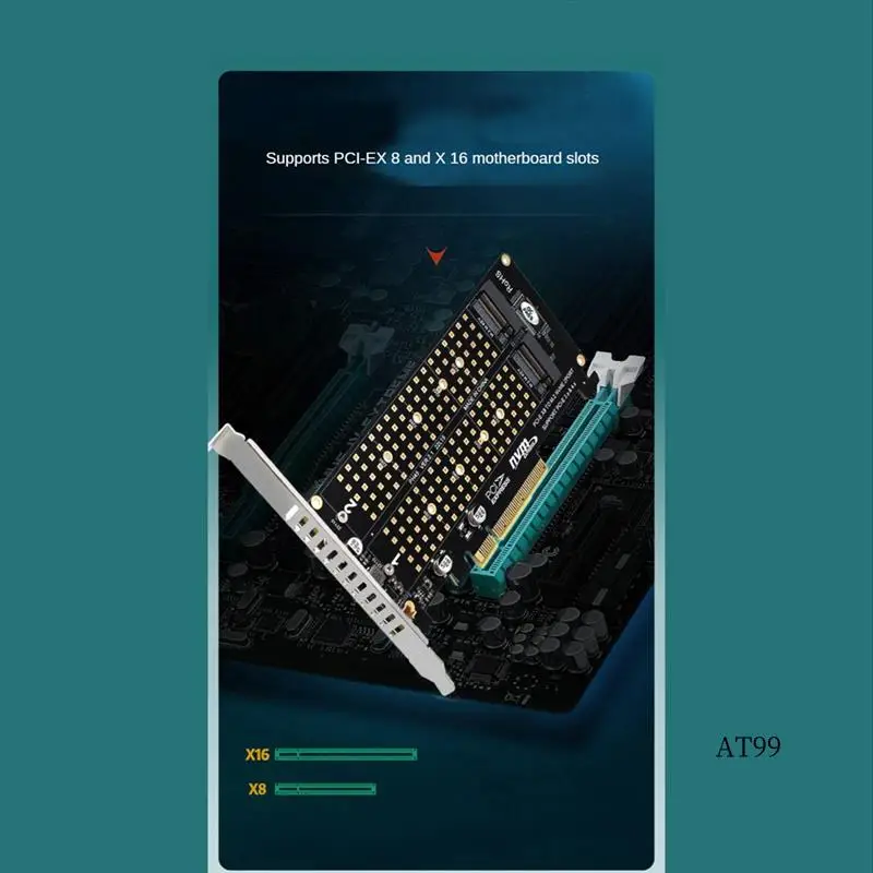 TA-NVME M.2 M KEY SSD Expansion Adapter Extended Dual NVME RAID PCI-E X8 Split Card
TA-NVME M.2 M KEY SSD Expansion Adapter Extended Dual NVME RAID PCI-E X8 Split Card