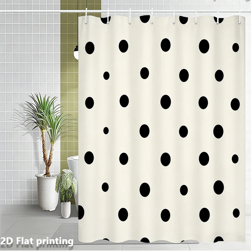 Waterproof Polka Dot Shower Curtain Black and White Pattern Modern Bath Shower Liner Bathroom Decor Home Hotel Style Curtain
Waterproof Polka Dot Shower Curtain Black and White Pattern Modern Bath Shower Liner Bathroom Decor Home Hotel Style Curtain