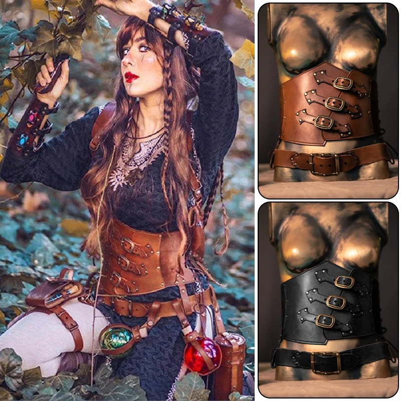 Steampunk Medieval Corset Wide Belt Women Knight Armor Medieval Viking Pirate Accessory Cosplay Costume Harness Buckle Belt
Steampunk Medieval Corset Wide Belt Women Knight Armor Medieval Viking Pirate Accessory Cosplay Costume Harness Buckle Belt