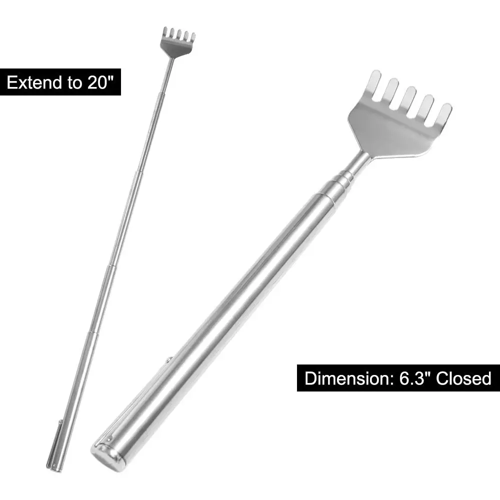 Retractable Back Scratcher Stainless Steel Up To 19.69inch Itch Scratcher Pen Clip Non-ticking Itch Massage Tool Old Person
Retractable Back Scratcher Stainless Steel Up To 19.69inch Itch Scratcher Pen Clip Non-ticking Itch Massage Tool Old Person