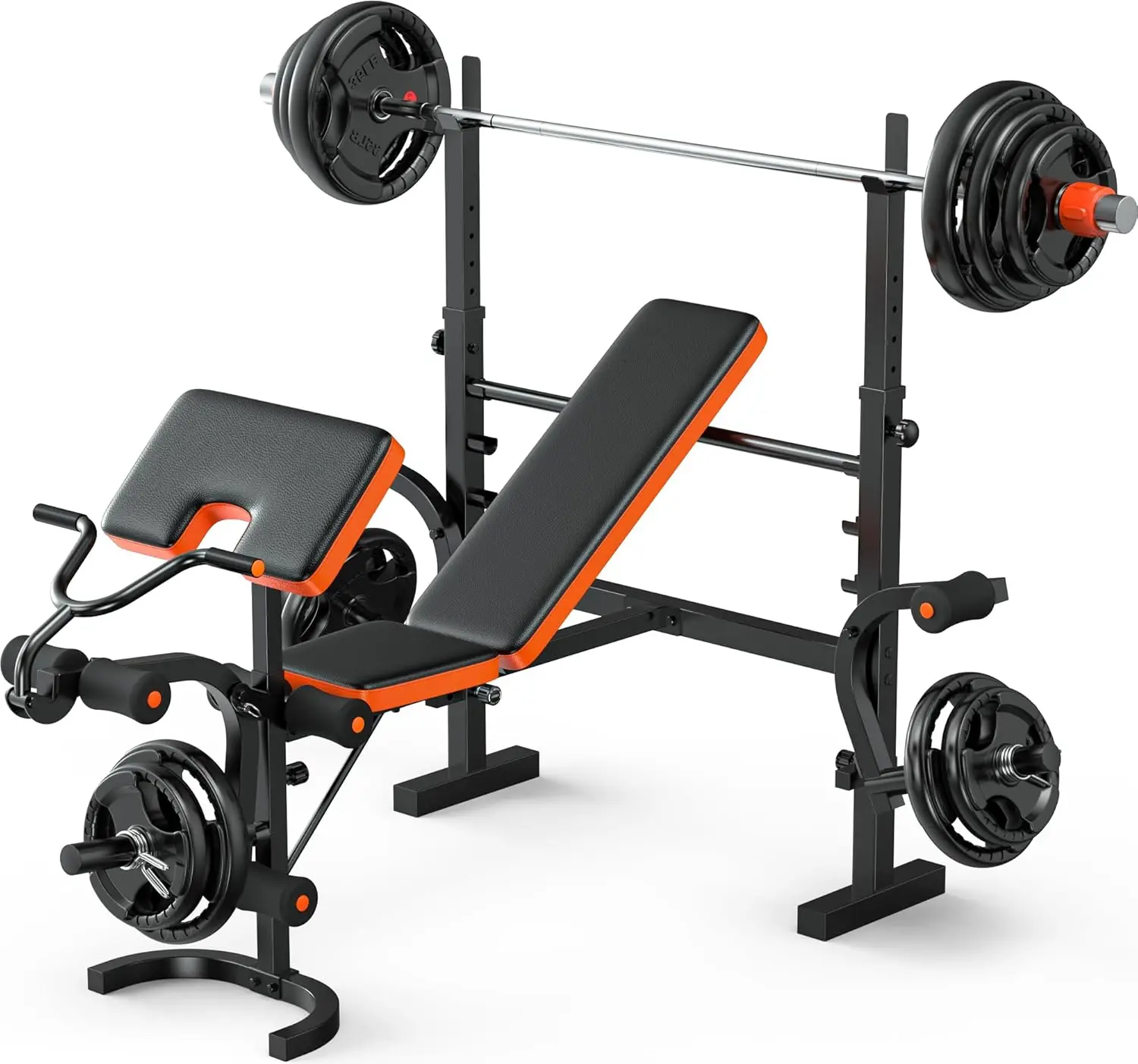 6-in-1 Weight Bench 770LBS with Leg Extension & Squat Rack, Adjustable Home Gym Bench Press Set
6-in-1 Weight Bench 770LBS with Leg Extension & Squat Rack, Adjustable Home Gym Bench Press Set