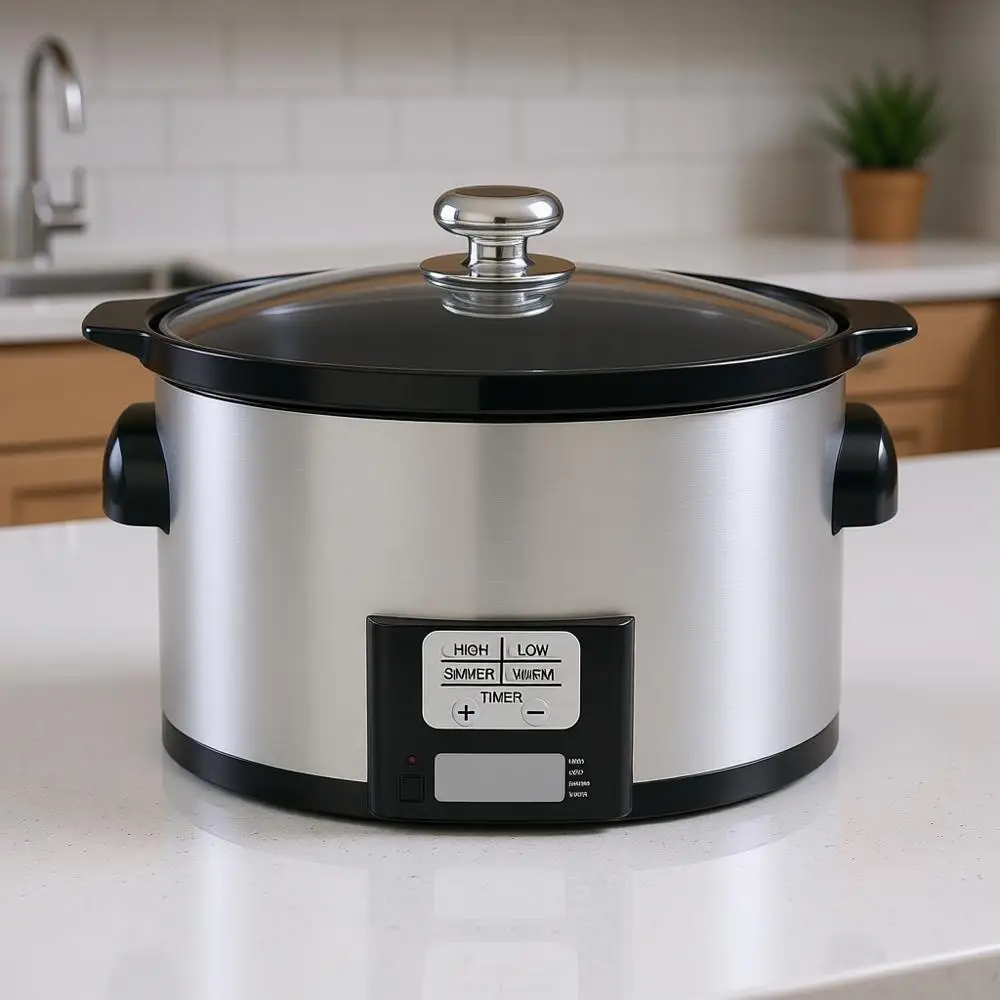 3-1/2-Quart Programmable Slow Cooker, Silver, 9-1/2 in H x 9.1 in W x 12.67 in L
3-1/2-Quart Programmable Slow Cooker, Silver, 9-1/2 in H x 9.1 in W x 12.67 in L
